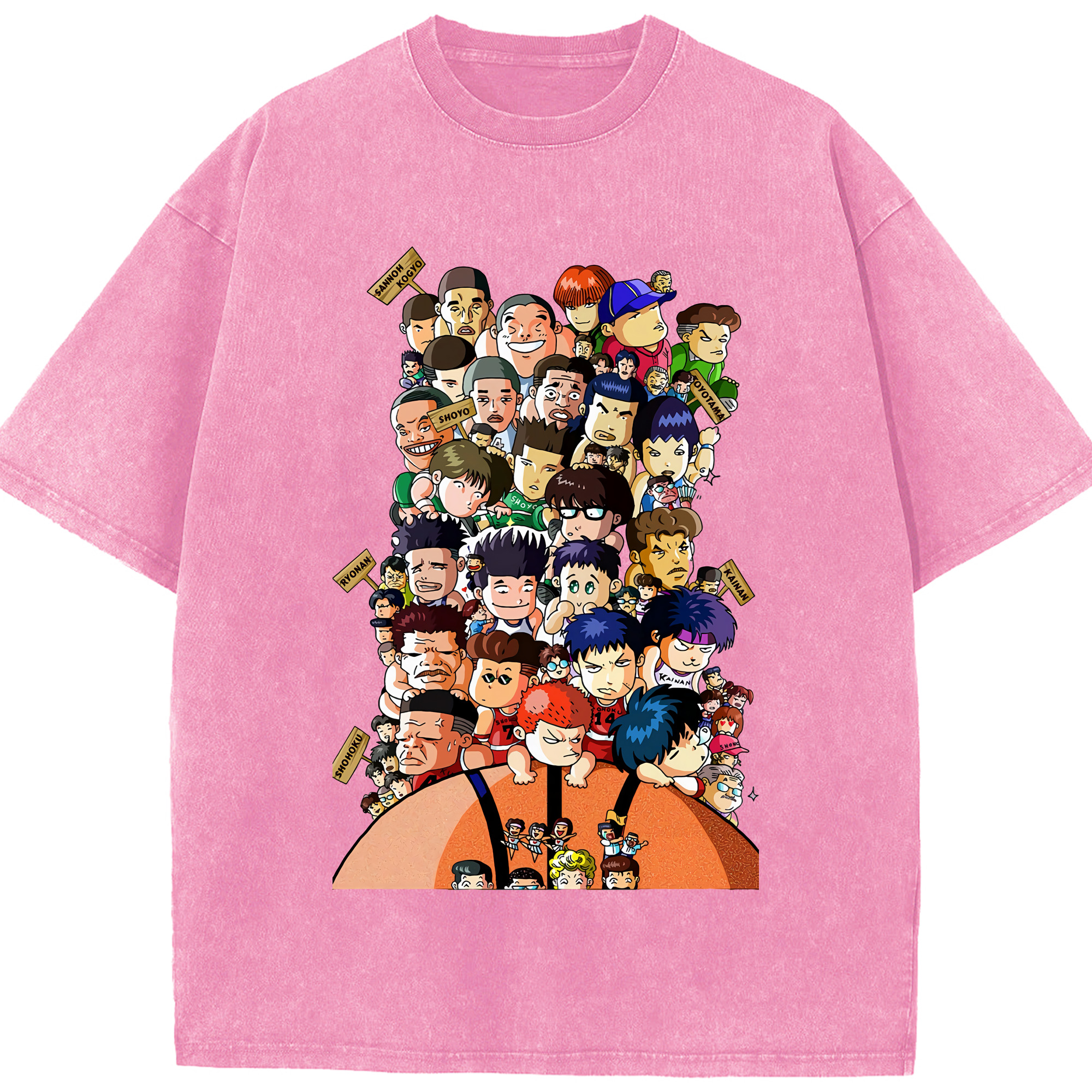 （画像用） SLAM DUNK／スラムダンク 綿100% ヴィンテージ風 半袖Tシャツ（フロントプリント）